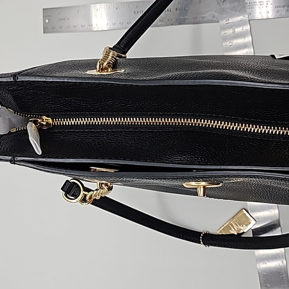 Coach Turnlock Ladies Pebbled Leather Tote MEDIUM Handbag 57107 NEW WITH… - Picture 9 of 12